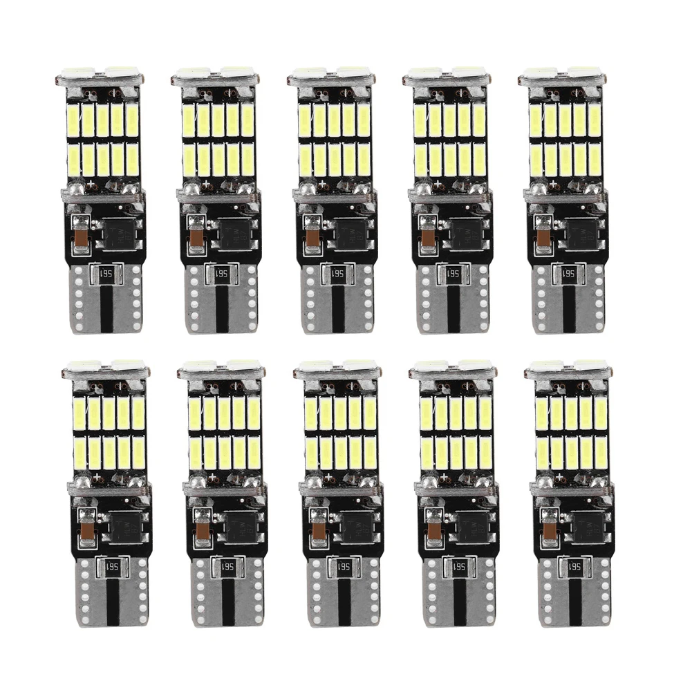

10 шт., автомобильные светодиодсветодиодный лампы T10 4014 26SMD