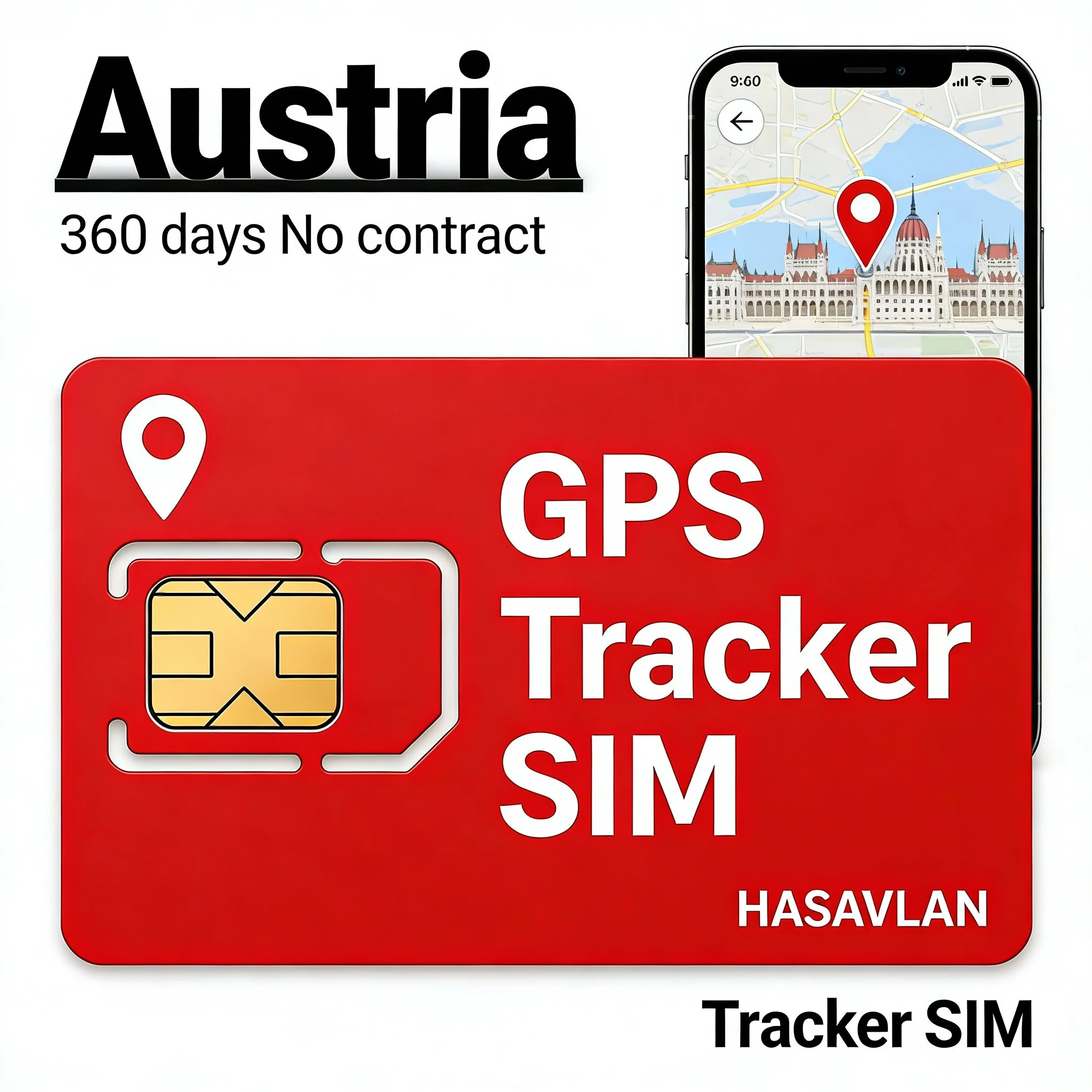 Фото SIM-карта для Австрии GPS-трекер — трехразрезной 2G/3G/4G LTE Cat1 M2M, маршрутизация в Интернете без контрактов, 360 МБ/360 дней ST-901L TK905 №2