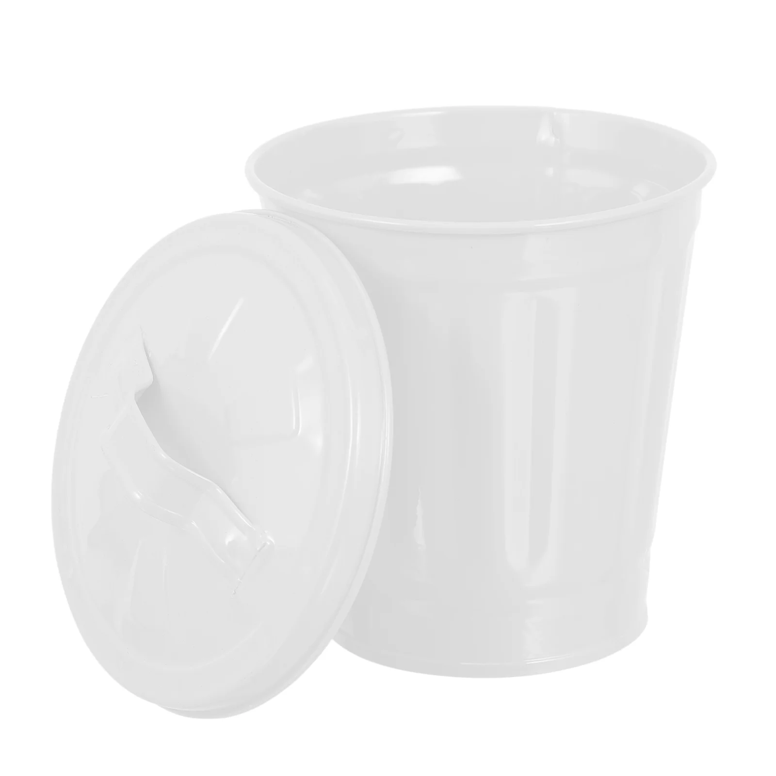 

Outdoor Pots Mini Trash Can Lid Waste Bin Lid Waste Paper Basket Metal Flower Vases Tiny Trash Can