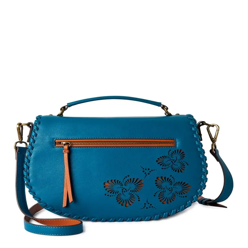 's Black Laser Cut Women's Shoulder Handbag Black
