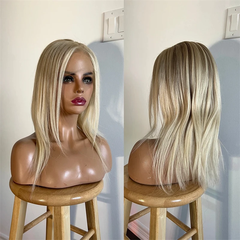 Распродажа парики без клея парик из человеческих волос на шнуровке спереди Омбре