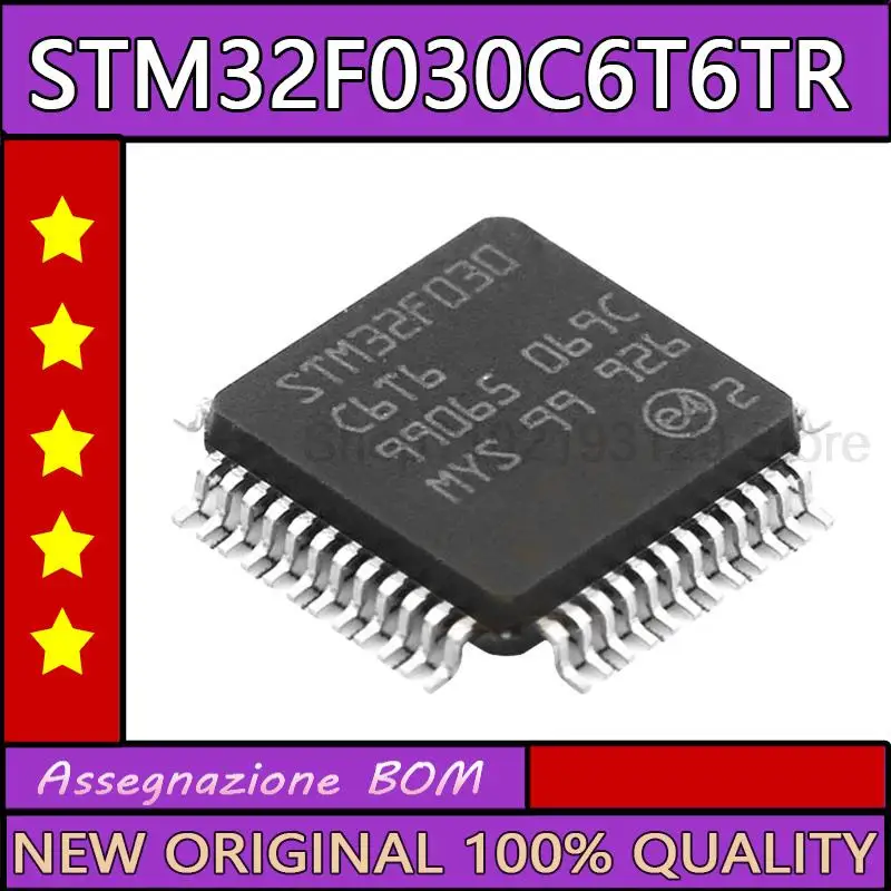 Новинка, 2 шт./партия, новые STM32F030C6T6TR STM32 Flash IC 48-Pin LQFP Новинка, 2 шт./партия, новые STM32F030C6T6TR STM32 Flash IC 48-Pin LQFP