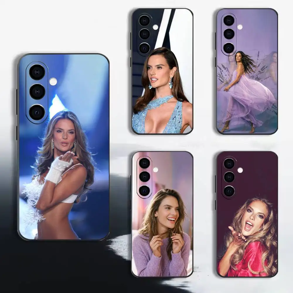 Фото Чехол для телефона supermode AA A-Alessandra Ambrosio, черный, мягкий силиконовый чехол из ТПУ для Samsung A72, A51, A70, A71, A53, A52, A73 №1
