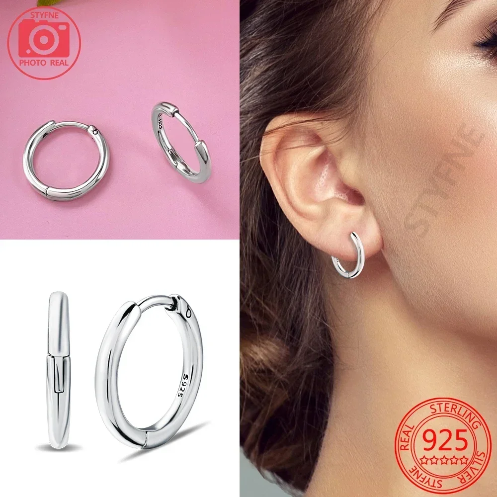Серьги из стерлингового серебра 925 пробы простые серебряные классические серьги