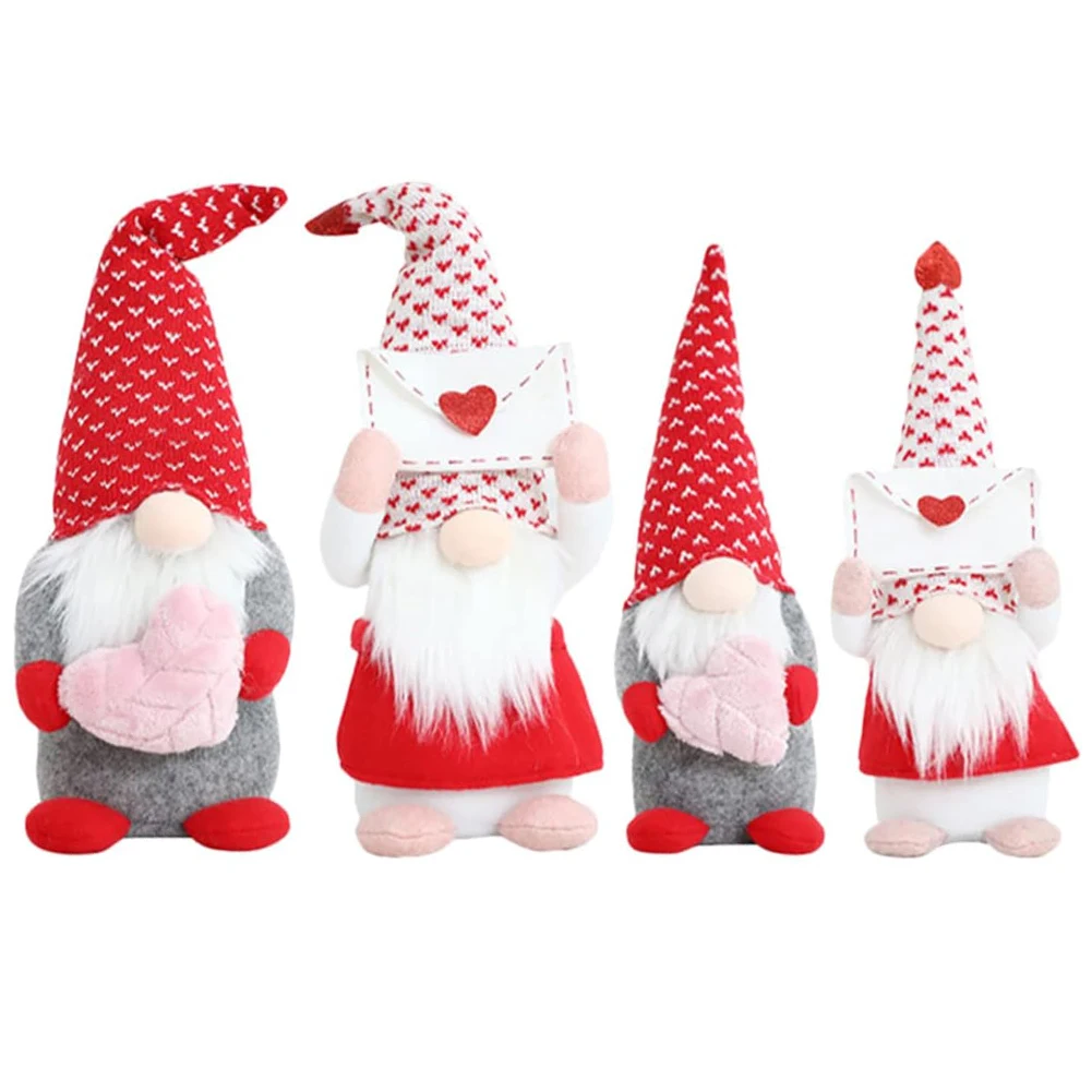 Гном конверт сердце любовь безликая кукла эльф настольная стоячая игрушка