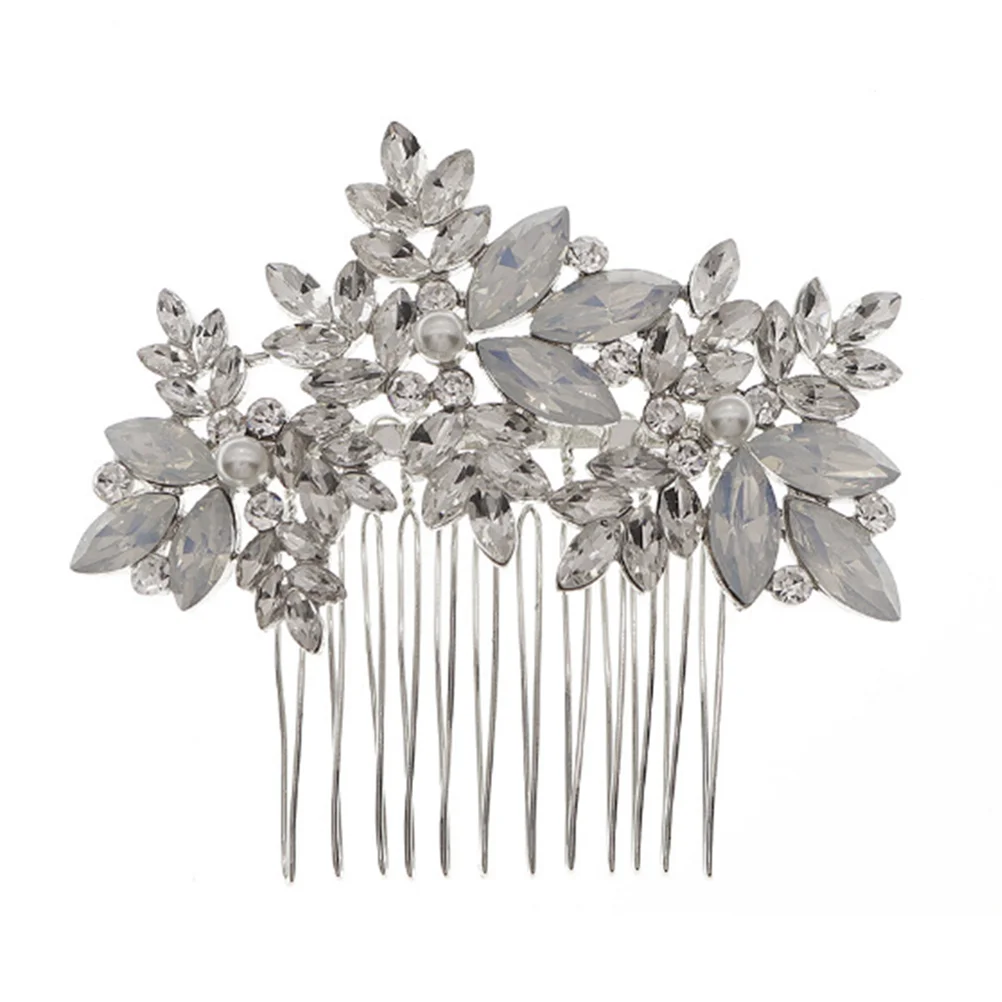 

Comb Hair Hairpin Clip Crystal Wedding Rhinestone Side Bride Bridal Headdress Vintage Pearl Diamond Floral