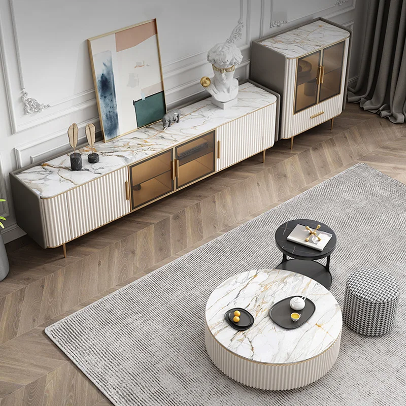 

Роскошный каменный столик zq с подсветкой, кофейный столик, шкафчик для телевизора, простой современный Овальный мрамор для гостиной, дома