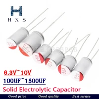 10pcs solid electrolytic capacitor 6 3v 10v 16v 100uf 150uf 220uf 270uf 330uf 470uf 560uf 680uf 820uf 1000uf 1200uf 1500uf dip