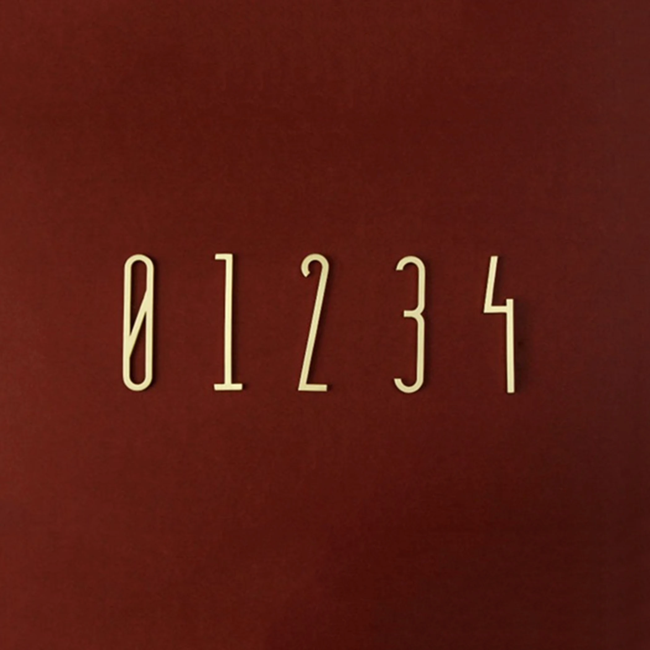 Декоративные цифры и буквы из латуни, золото, 7 см