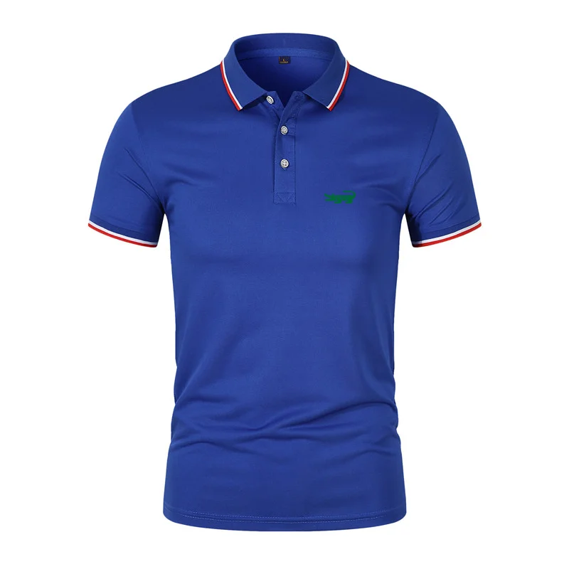 Мужская летняя рубашка-поло с коротким рукавом в стиле кэжуал |
