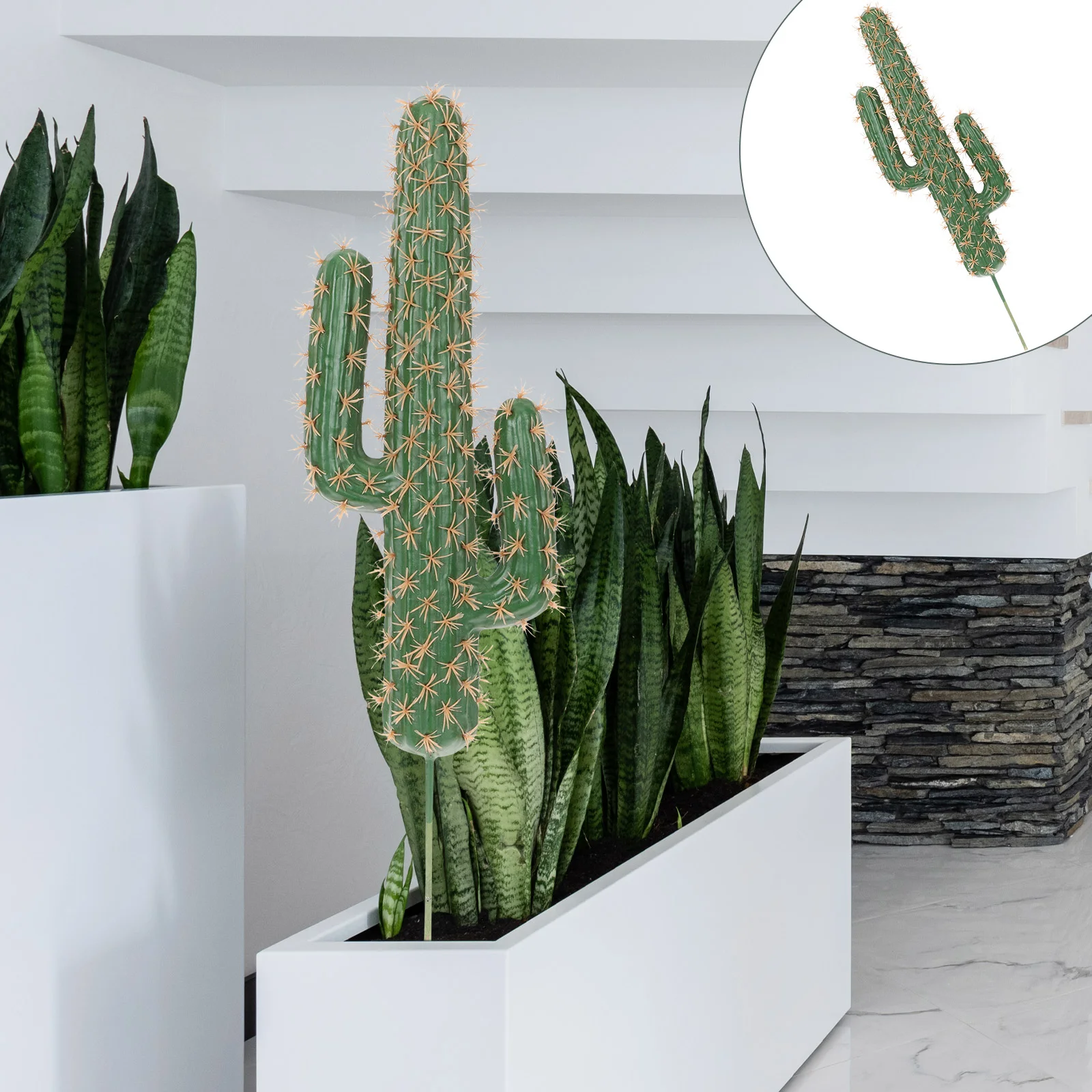 

Cactus Artificial Faux Succulent Fake Unpotted Decor Cacti Succulents Garden Realistic Arrangement Picks Bonsai Stem Statue