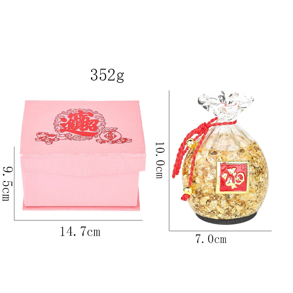 

Хрустальный золотой мешочек для денег