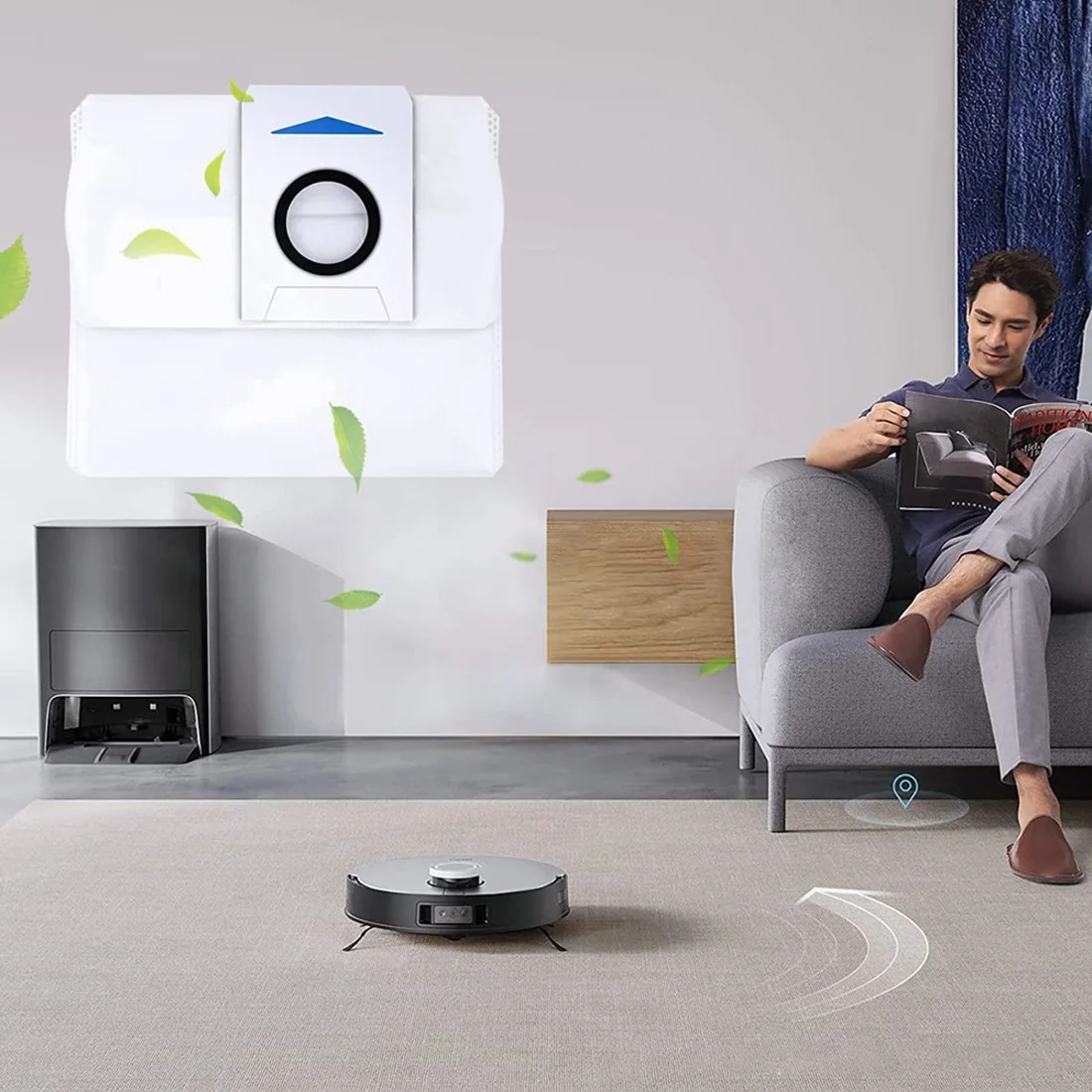 

Мешок для сбора пыли Для ECOVACS DEEBOT X1 Omni Auto-Empy Station, объем 3 л, запасной мешок для ECOVAS Omni X1/X1 Plus, 6 шт.
