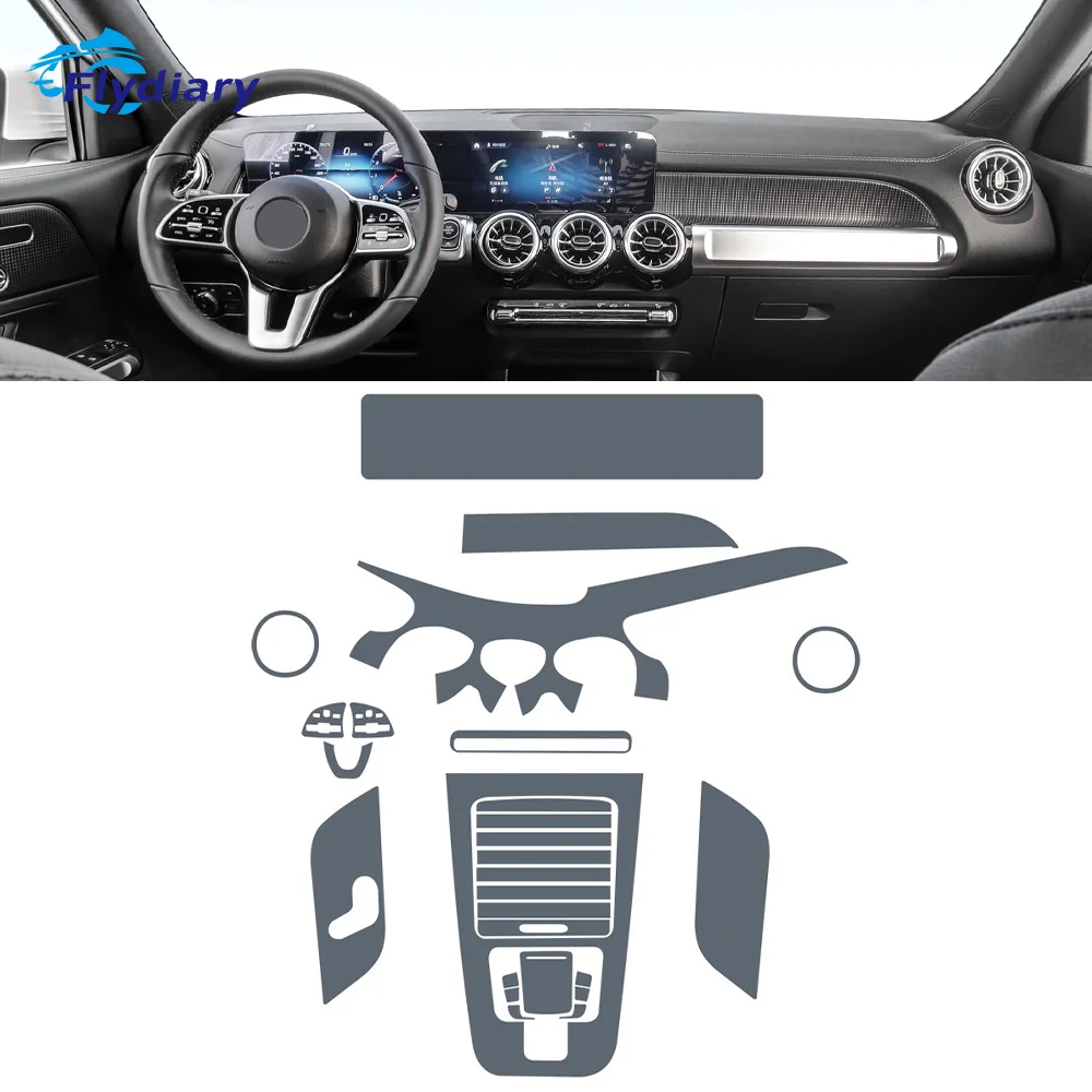 Для Mercedes Benz GLB X247 2022-2023 салон автомобиля центральная консоль прозрачная защитная