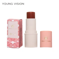 6 color makeup cream blush stick face makeup shimmer contour cream cheek blusher cosmetics brighten pink blush