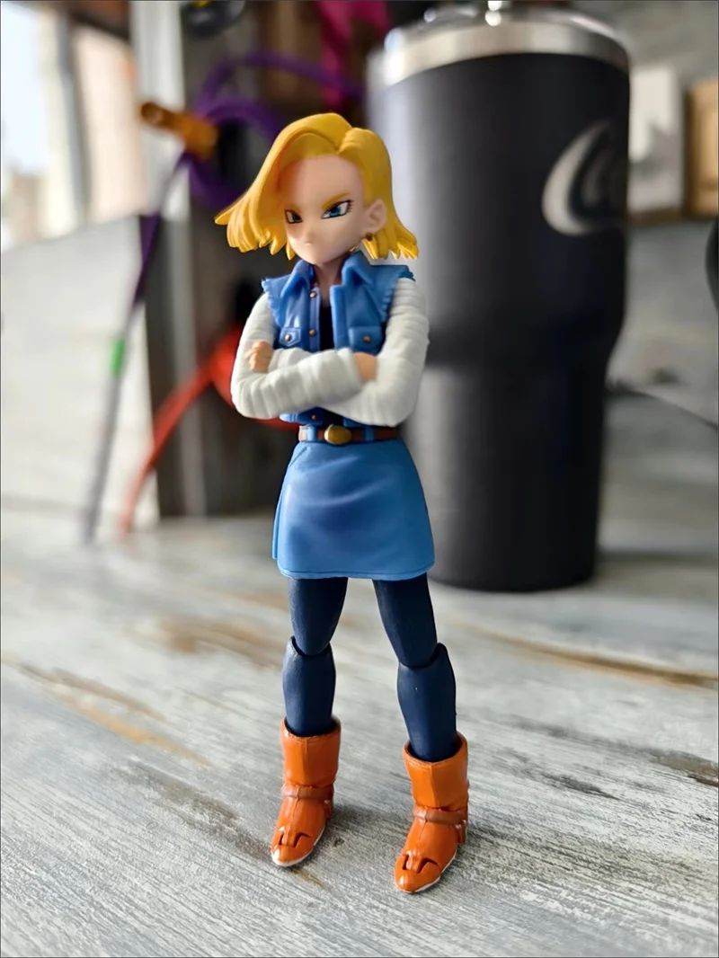Модель игрушки Shfiguarts Dragon Ball Z Android No. 18 шарнирная фигурка с логотипом декор Shf аниме