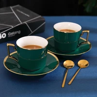 creative ceramic cups and saucers set with stirring coffee spoon kitchenware coffee cup coffee shop tableware turkish kitchen