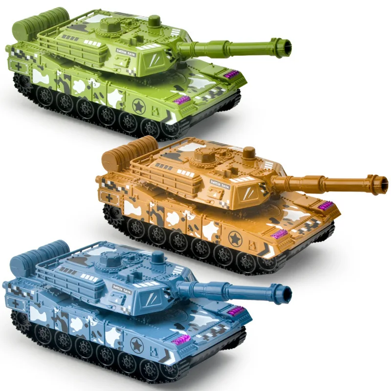 

Random 1pc Large Child Inertia Back Tank Fall Resistant Toy Car Model Baby Boys Military Car Simulation Tank Model Part Can Move