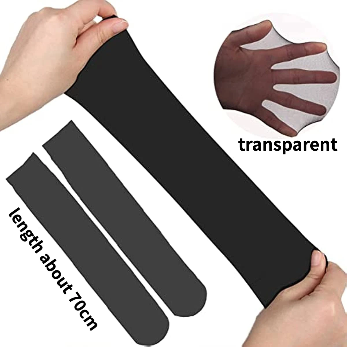 4 Pairs Sheer Stockings Women's Thigh High Stockings Black Transparent Socks Sexy Silky Ultra-thin Summer Stockings