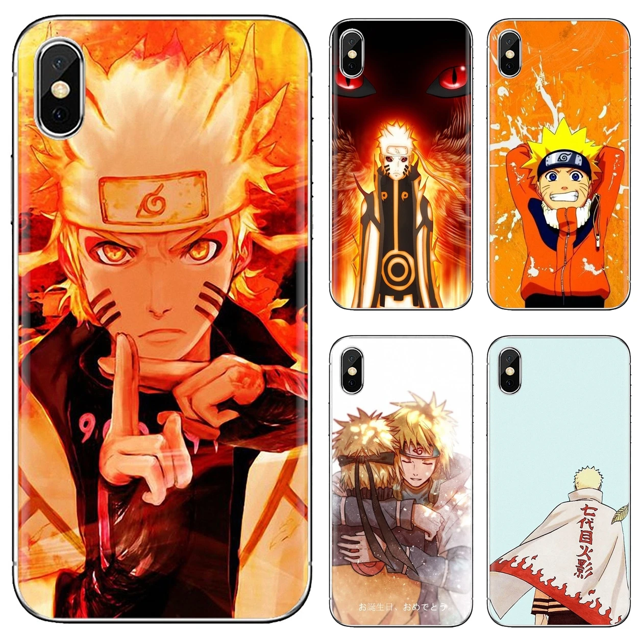 

For iPhone 10 11 12 13 Mini Pro 4S 5S SE 5C 6 6S 7 8 X XR XS Plus Max 2020 TPU Shell Case NARUTO Sasuke Uchiha Uzumaki Kakashi