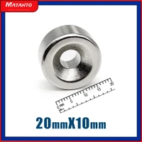 25101520pcs 20x10 6 disc rare earth neodymium magnet 2010 mm hole 6mm countersunk round magnets strong n35 2010 6