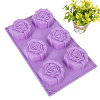 baking mold silicone cake moulds 6 flower rose whirlwind shape cake decorating tools for mousse handmade soap mold