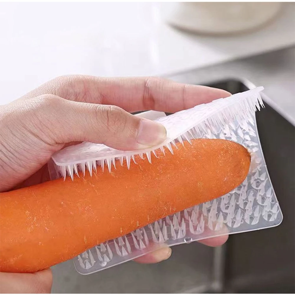 

Household Fruit and Vegetable Clean Brush Cleaning Accessories Kitchen Cleaning Tools Silicone Dish Scrubber Crevice Brush