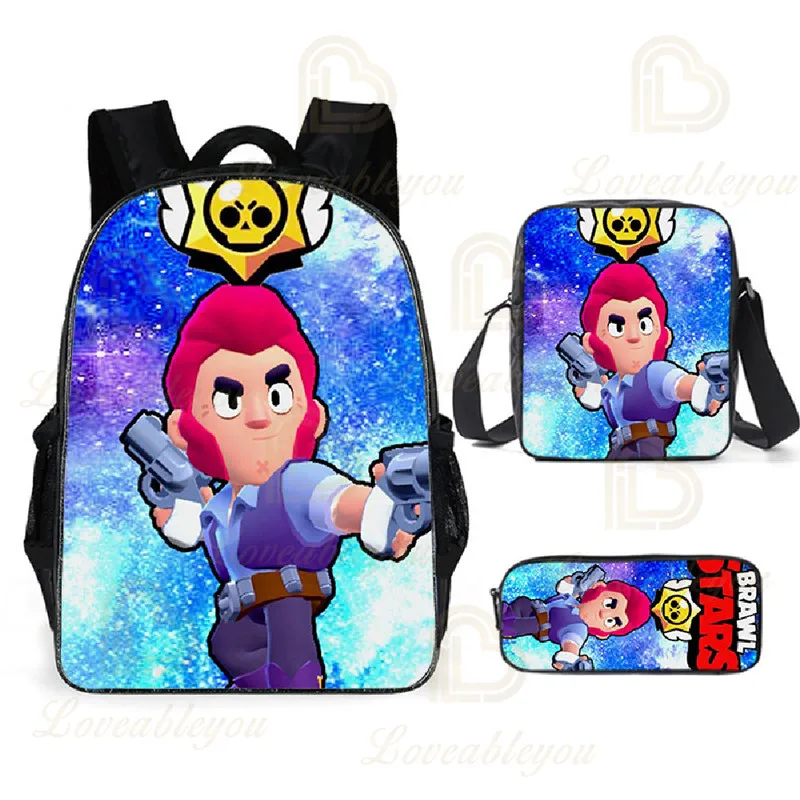 

Shoot Game Star Hero Gun Colt Crow EMZ 3D Student School Bag 3pcs Set Kids Children Baby Shoulder Bag for Men Women Boys Girls