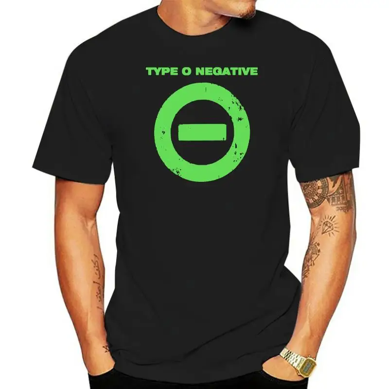 Camiseta con logotipo negativo de tipo O, camiseta negra de todas las tallas S a 5xl, 100% algodón, estilo veraniego