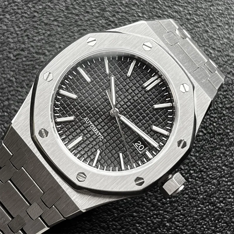 

AP 42mm OAK NH35 Movement Men's Customized S Logo Watch Classics Men Watch