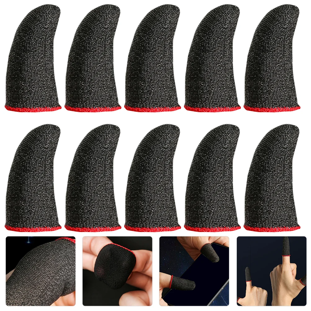 

Gaming Finger Sleeve Breathable Fingertips For Games Anti-Sweat Touch Screen Finger Cots Cover Sensitive Mobile Touch Glove