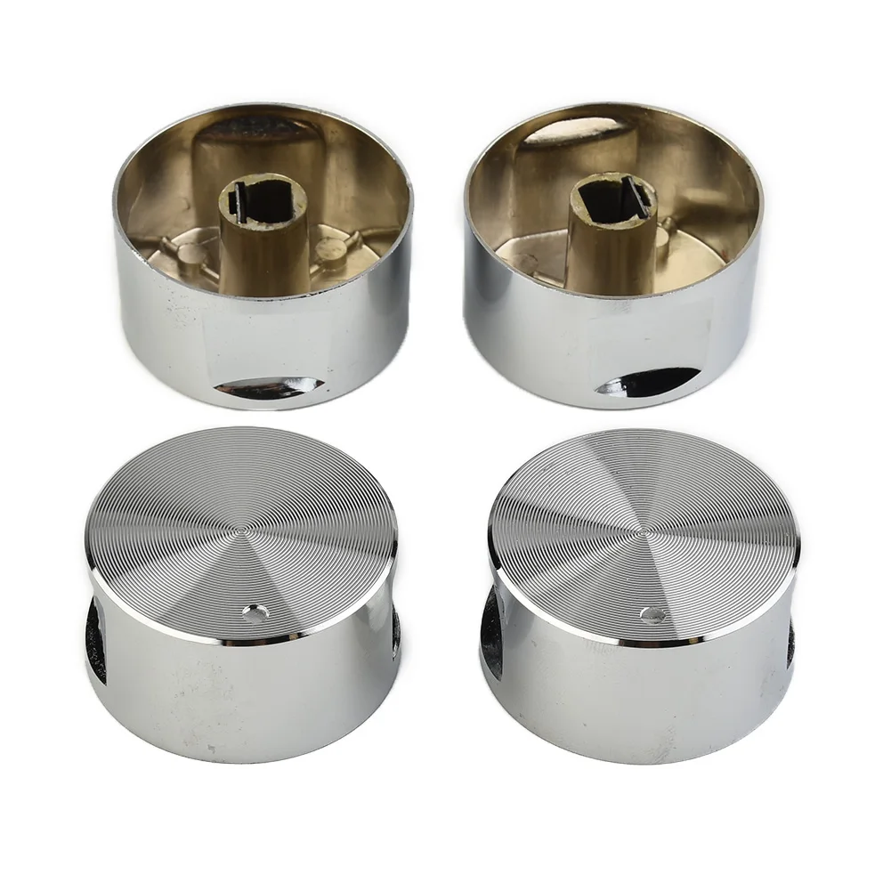 

4 Pcs 6mm Diameter Rotary Switches Aluminum Alloy Round Knob Handles 38×19mm For Gas Cooktop Ovens Kitchen Appliance Accessories