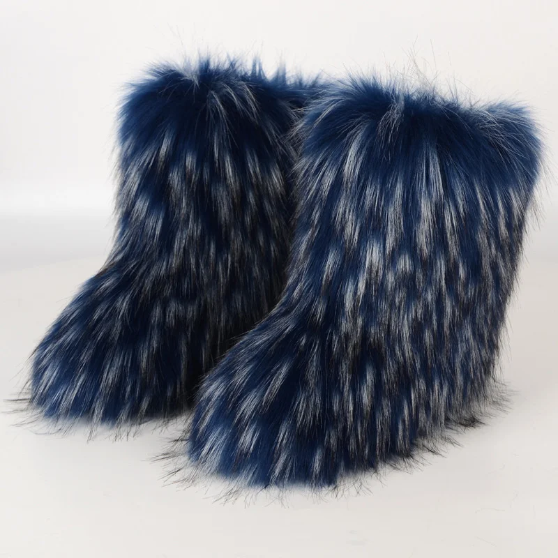 NEW 2022 Europe USA Long Boots Children Winter Warm Thickness Non-slip Fur Boots In The Tube Personality Fashion Warm Snow Boots