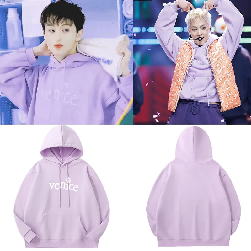 

K POP KPOP NCT DREAM MARK EXO XIUMIN K-pop Harajuku Hoodie Women Ullzang Korean Style Graphic Kawaii Hoody Top Venice Hoodie