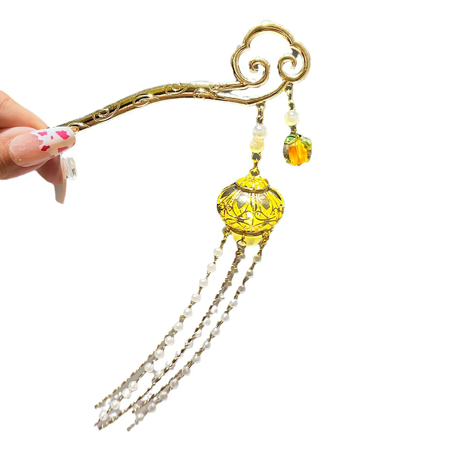 

Заколка для волос с бахромой, украшения для волос в китайском стиле, головной убор с благоприятными облаками для косплея, искусственная китайская ткань, чонсам