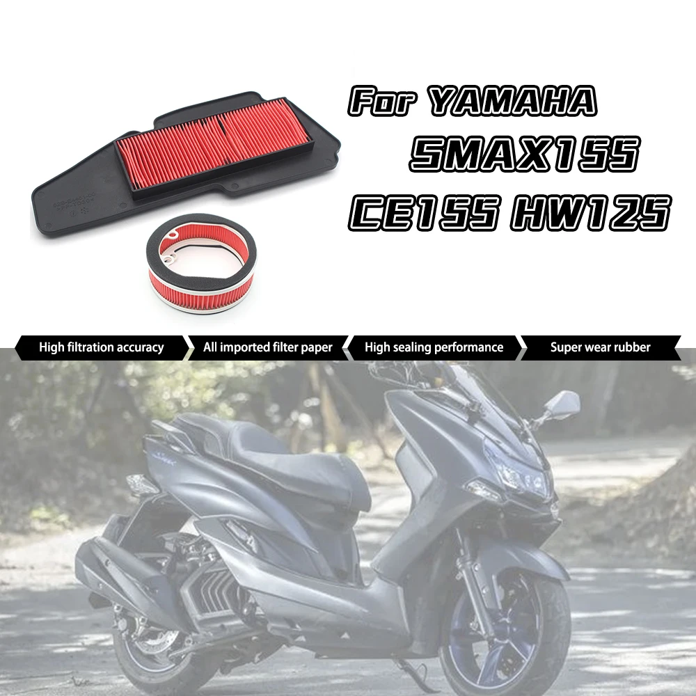 Motorcycle Air Cleaner Filter Element For Yamaha SMAX155 FORCE155 SMAX 155 FORCE Majesty S HW125 XENTER 125 150