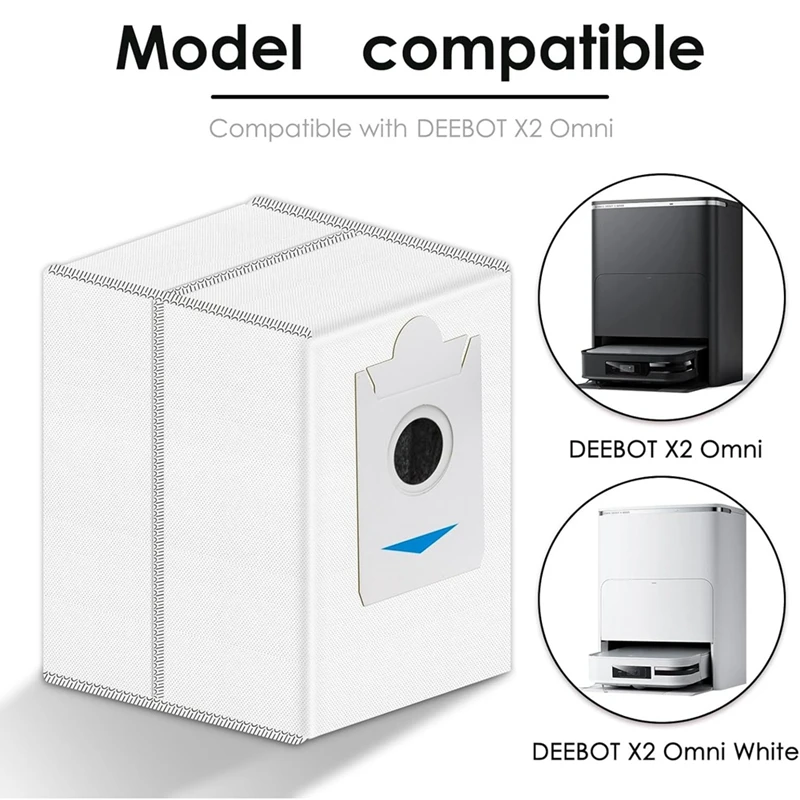 Сменные мешки для пыли робота ECOVACS DEEBOT T30S/X2 Omni/X2 Pro/X2/X5 Omni слой фильтра с вакуумным