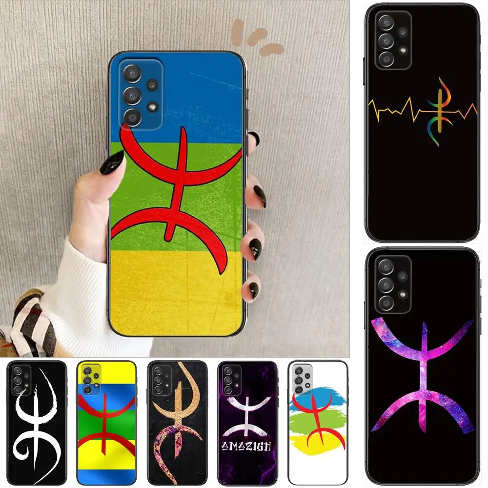 

Amazigh Berber Flag Phone Case Hull For Samsung Galaxy A70 A50 A51 A71 A52 A40 A30 A31 A90 A20E 5G a20s Black Shell Art Cell Cov