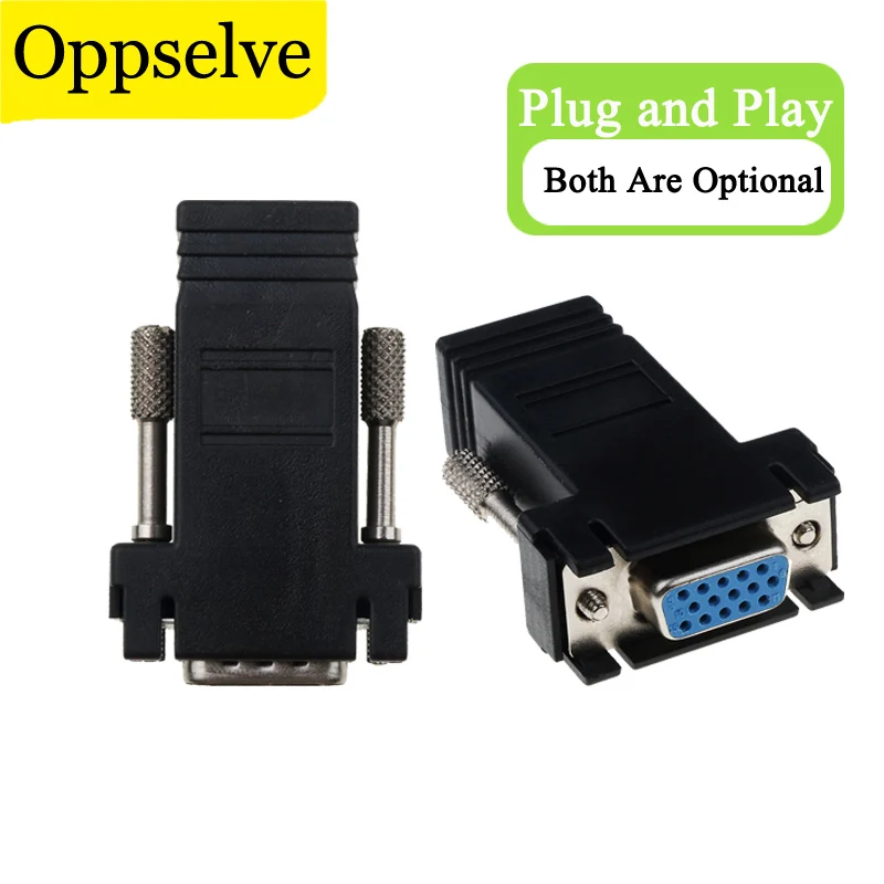 

RJ45 Female to VGA Male Signal Connector Extender to LAN CAT Network Ethernet Cable Adapter Converter Port For Multimedia Video