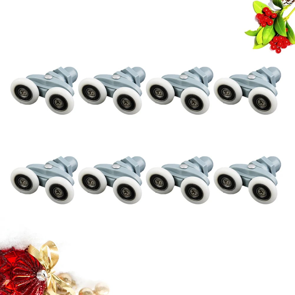 

8 PCS Shower Door Wheels Pulleys Shower Door Parts Shower Door Rollers Shower Doors Scroll Wheel Replacement Door Runners