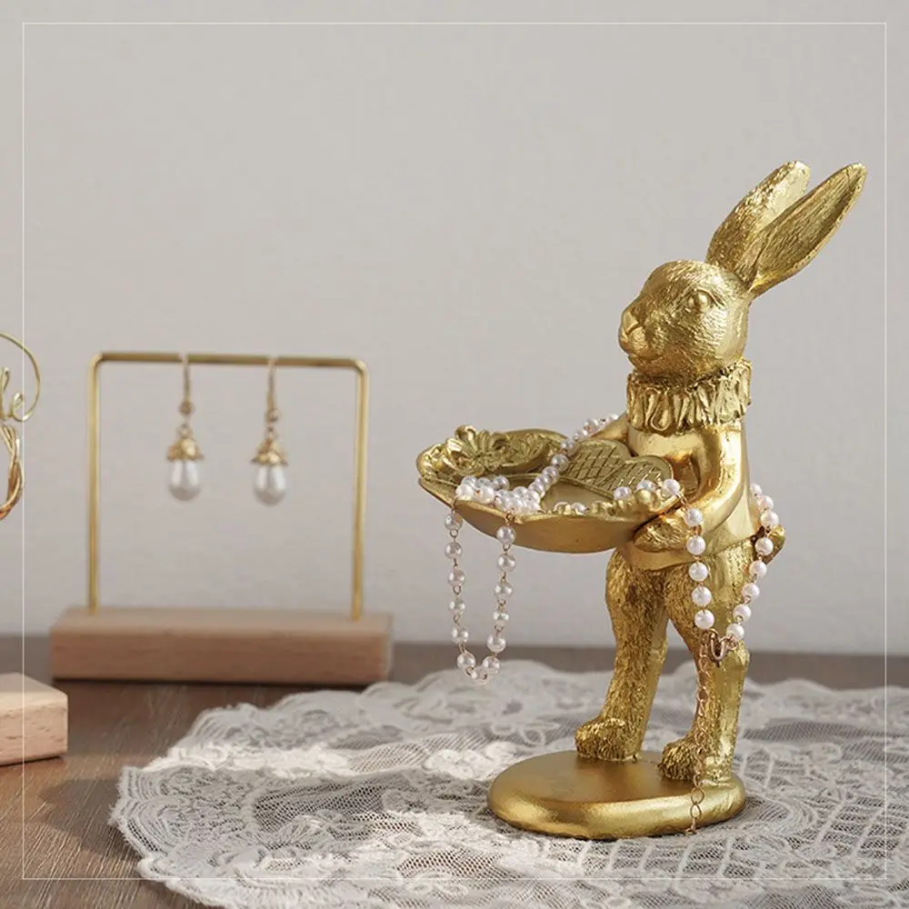 

Home Decoration Accessories Craftwork Bunny Photography Backdrop Props Jewelry Display Holder Storage Case Rabbits Ornament