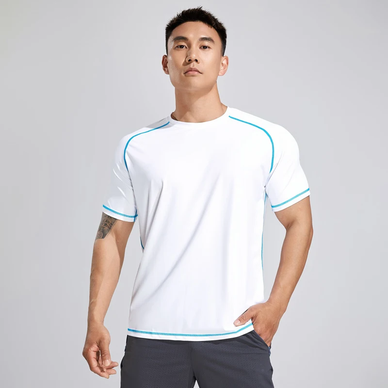 

2023 Summer New Street Apparel Casual Short Sleeve Men's T-shirt Jogger Gym Exercise Fitness Fashion Men's Sportswear