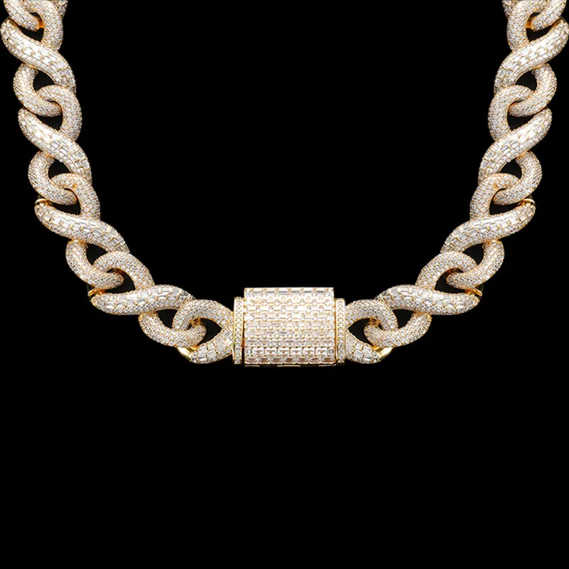 Dea 16 мм посеребренный циркон Iced Out Майами мужские кубинские украшения на заказ