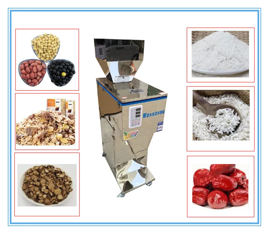 

100-2500G Automatic Weighing Dispensing Granule Powder Filling Machine Intelligent Packing Tea Seeds Packing Machine