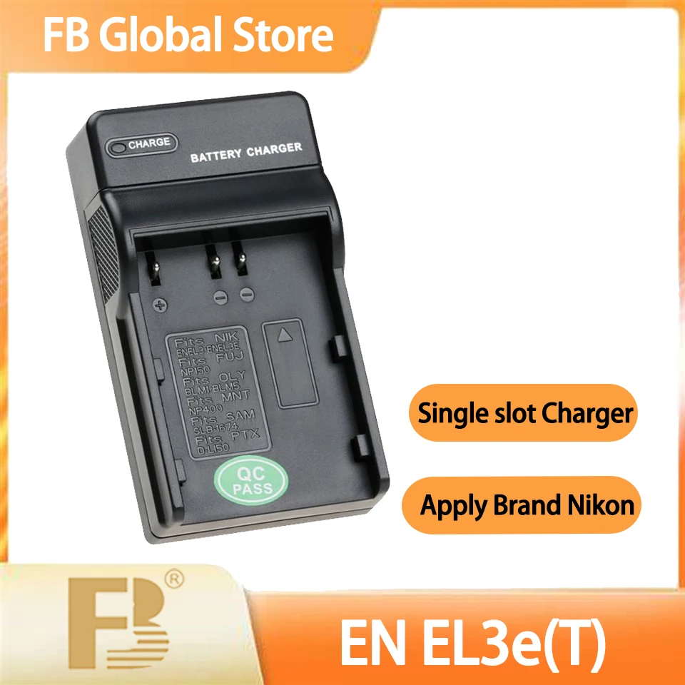FB EN-EL3e(T) с одним слотом Micro USB входной порт легкое портативное зарядное устройство
