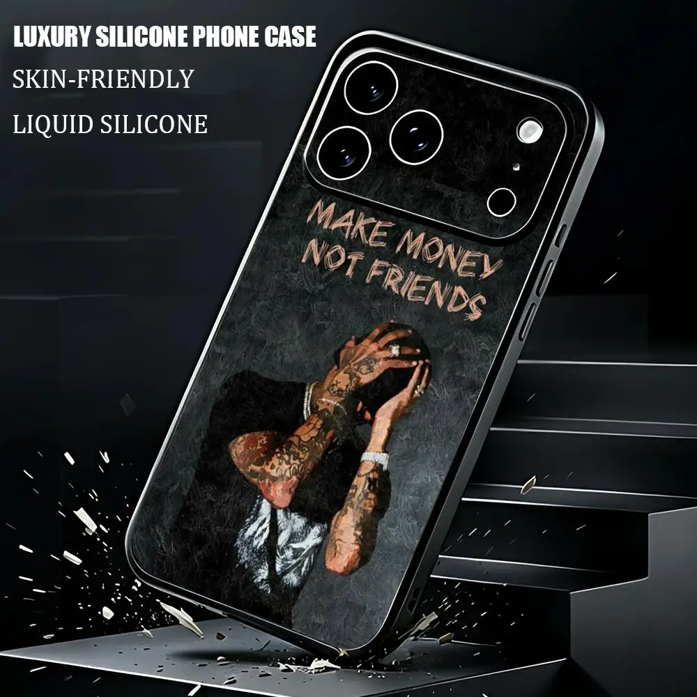 Фото Чехол для телефона A-Chris Brown Rapper Breezy для iPhone 17 16 15 14 13 12 X XR XS 8 Plus Mini Pro Max, мягкий, черный, противоударный №1