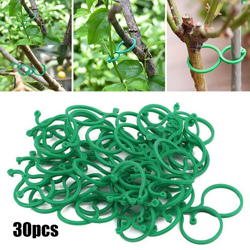 

30pcs Garden Ring Tie Clips Plant Support Ties Flower Supports Greenhouse For Flowers Vegetables Plant Care Accessories