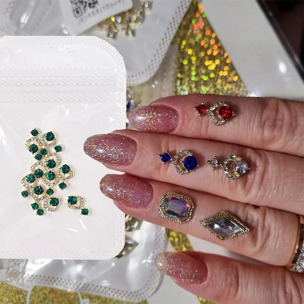 

10pcs Love Nail Charms Alloy Jewelry Luxury Diamond Nail Parts Gems Stones Crystal Rhinestones Nail Art Decoration Accessories *