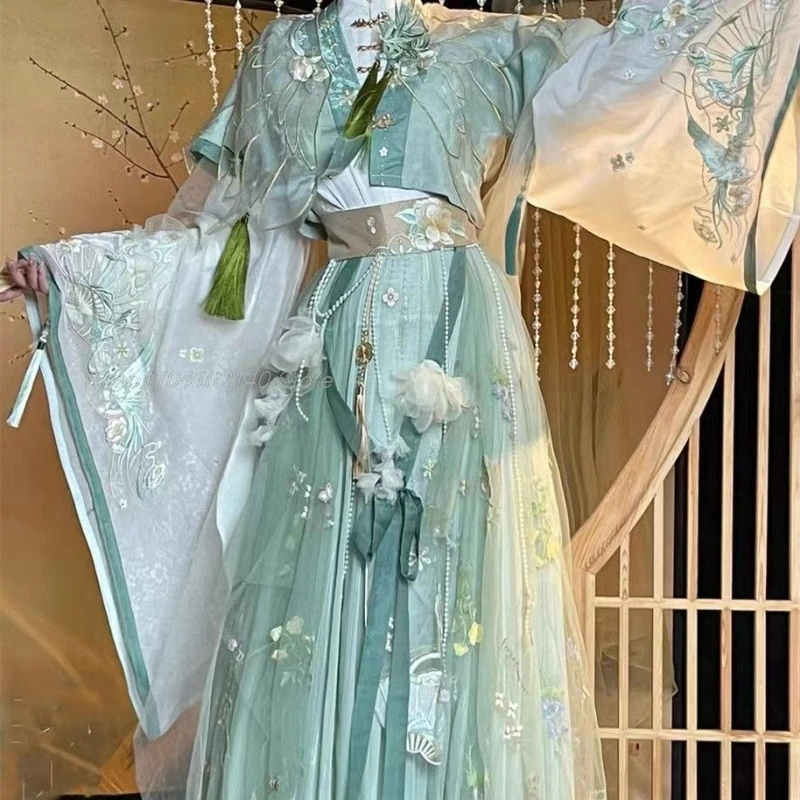 TGCF Tian Guan Ci Fu Xie Lian Hua Cheng Feng Shi Qing Xuan Косплей Костюм Зеленое Cos Платье Hanfu Полный