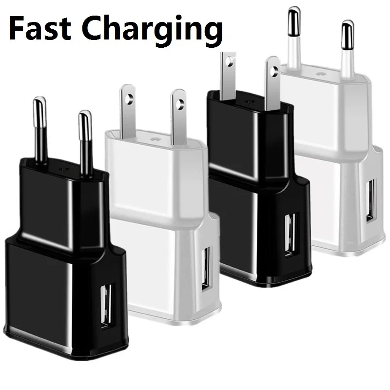 

500pcs/lot Fast Quick Charging 15W QC3.0 9V 1.67A Eu US USB Wall Charger Adapters For IPhone htc Huawei Android Phone s6 s8 s10